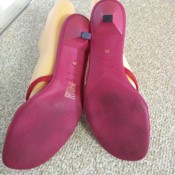 Prada Fuchsia Fabric Sandals - Picture 6 of 6